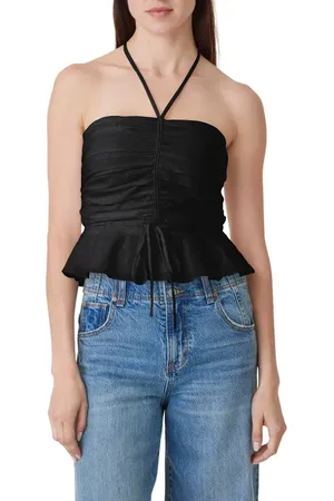 HABITUAL Ruched Halter Top in at Nordstrom, Size X-Large