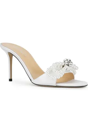 Mach & Mach Double Faux Pearl Bow Sandal in at Nordstrom, Size 6Us