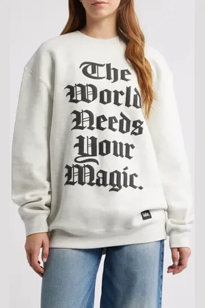 Dressed in Lala Magic Mantra Puff Print Graphic Sweatshirt in at Nordstrom, Size Small