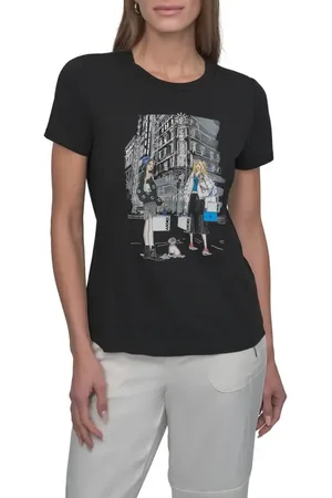 DKNY Flatiron Converstional Graphic T-Shirt in at Nordstrom, Size X-Small