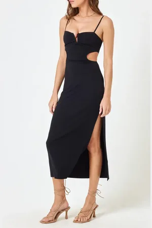 L*Space Cameron Cutout Rib Cover-Up Midi Dress in at Nordstrom, Size X-Small