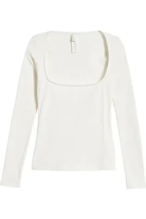 SKIMS Scoop Neck Cotton Blend Jersey T-Shirt in at Nordstrom, Size Small
