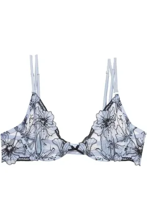 FLEUR DU MAL Harper Embroidered Underwire Demi Bra in at Nordstrom, Size 34D