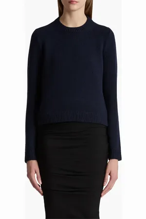 Khaite Leta Crop Wool Blend Sweater in at Nordstrom, Size Small