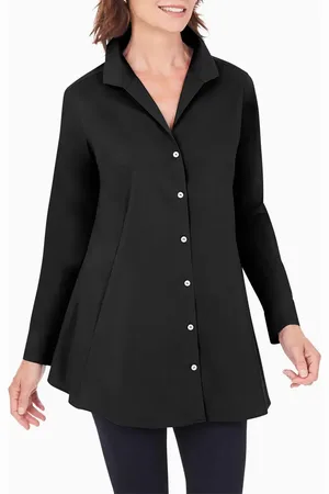 Foxcroft Cecilia Non-Iron Button-Up Tunic Shirt in at Nordstrom, Size 6