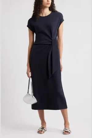 Nordstrom Tie Waist Midi Dress in at , Size Xx-Small