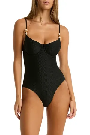 SEA LEVEL Caracus Balconette Underwire One-Piece Swimsuit in at Nordstrom, Size 6 Us