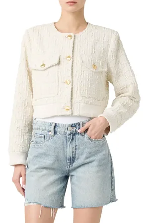 BLANK NYC Textured Crop Woven Jacket in at Nordstrom, Size X-Small