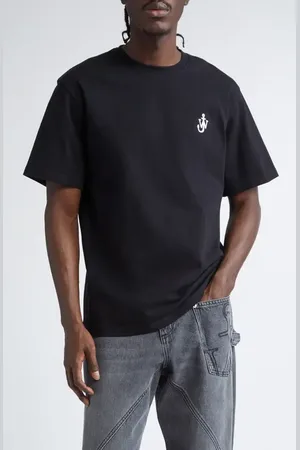 J.W.Anderson Anchor Logo Embroidered Cotton T-Shirt in at Nordstrom, Size Small