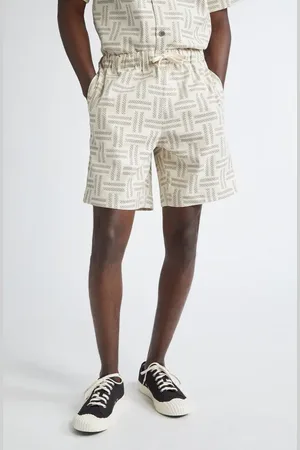 Kenzo Weave Stretch Cotton Drawstring Shorts in at Nordstrom, Size Small
