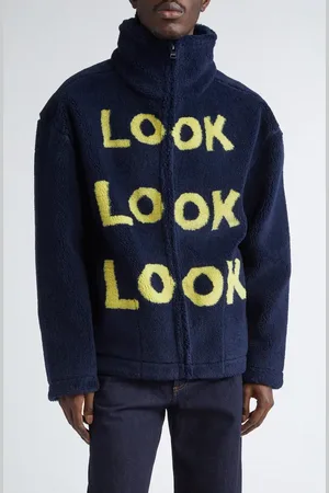 J.W.Anderson Look, Look, Look Full Zip Fleece Jacket in at Nordstrom, Size Medium