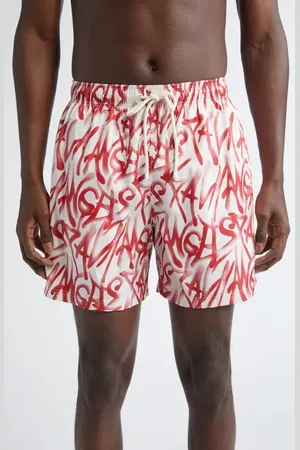 Palm Angels Graffiti Print Swim Trunks in at Nordstrom, Size Medium