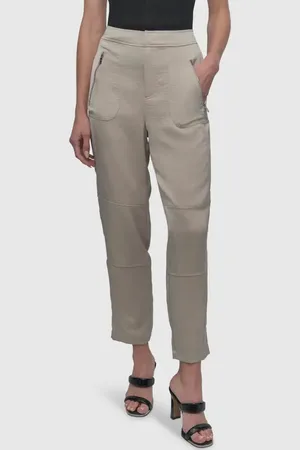DKNY Zip Pocket Satin Pants in at Nordstrom, Size Small