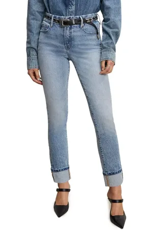 GOOD AMERICAN Good Classic High Waist Slim Straight Leg Jeans in at Nordstrom, Size 12