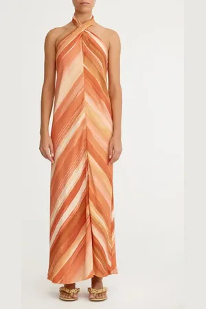 Significant Other Patrice Chevron Stripe Halter Neck Maxi Dress in at Nordstrom, Size 4 Us