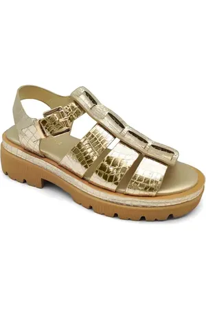 Kenneth Cole Herron Lizard Embossed Lug Sole Sandal in at Nordstrom, Size 7