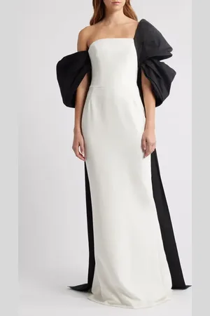 Marchesa Notte Cape Back Column Gown in at Nordstrom, Size 8