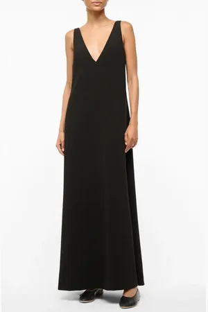 Staud Zora Plunge Neck Maxi Dress in at Nordstrom, Size Small