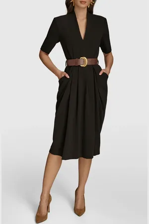 Donna Karan Belted Midi Dress in at Nordstrom, Size 14