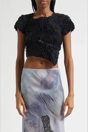 Collina Strada Chirp Asymmetric Crop Top in at Nordstrom, Size Small