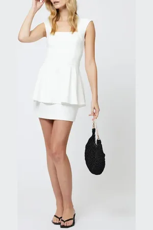 French Connection Whisper Peplum Minidress in at Nordstrom, Size 6