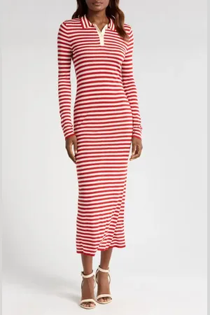 WAYF Colette Stripe Long Sleeve Knit Dress in at Nordstrom, Size X-Large