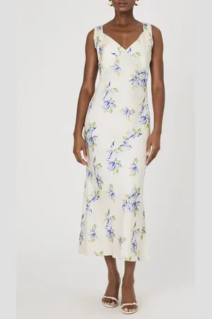 French Connection Ennis Vivian Floral Satin Maxi Dress in at Nordstrom, Size 2