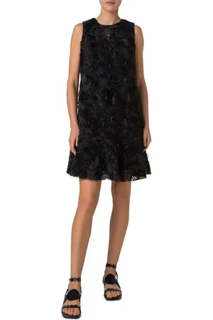 AKRIS Carnation Tulle Drop Waist Dress in at Nordstrom, Size 4