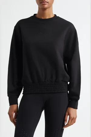 Moncler Logo Cotton Crewneck Sweatshirt in at Nordstrom, Size X-Small