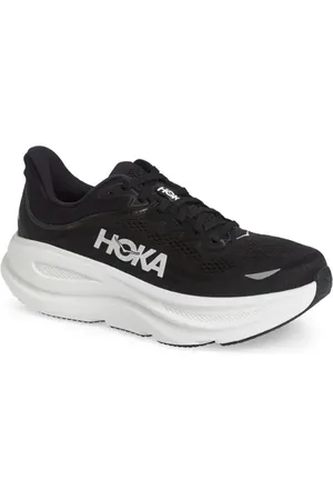 Hoka One One Bondi 9 Running Shoe in Black /White at Nordstrom, Size 7