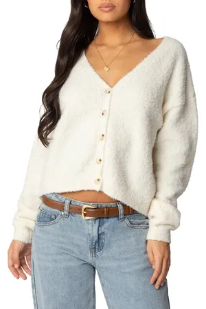 Edikted Jade Crop Cardigan in at Nordstrom, Size X-Small