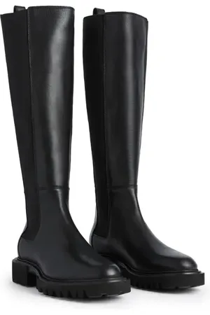 AllSaints Maeve Knee High Chelsea Boot in at Nordstrom, Size 9