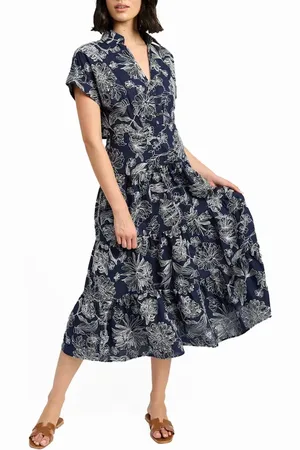 En Saison Embroidered Maxi Shirtdress in at Nordstrom, Size X-Small