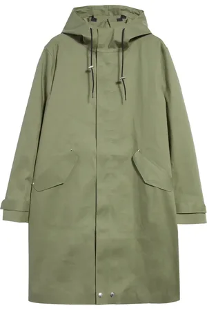 MACKINTOSH Granish Waterproof Bonded Cotton Hooded Coat in at Nordstrom, Size 40