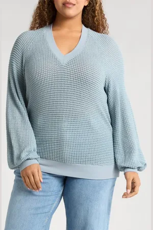 GIBSONLOOK Courtside Open Stitch Sweater in at Nordstrom, Size 1X