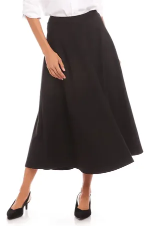 Karen Kane Cotton Blend Midi A-Line Skirt in at Nordstrom, Size X-Large