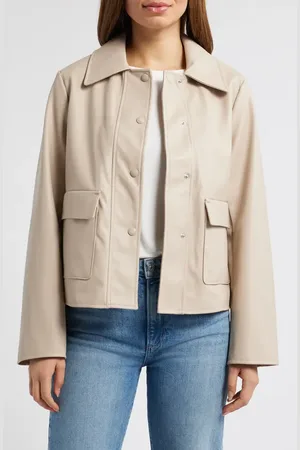 Sam Edelman Faux Leather Swing Jacket in at Nordstrom, Size Small