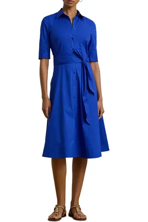 Ralph Lauren Cotton Blend Shirtdress in at Nordstrom, Size 0