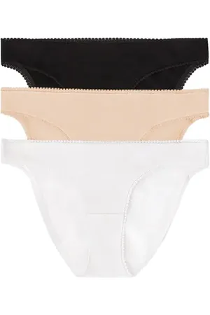 On Gossamer 3-Pack Cotton Hip Bikinis in at Nordstrom, Size Medium