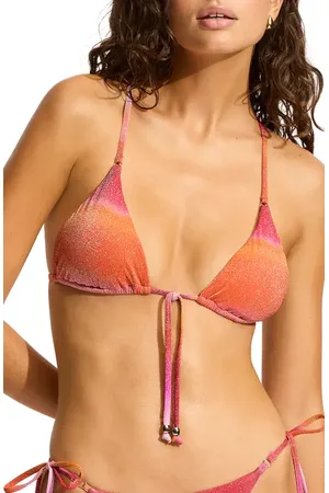 Seafolly Spectrum Slider Triangle Bikini Top in at Nordstrom, Size 10 Us
