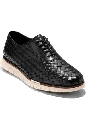 Cole Haan ZER??GRAND Remastered Woven Oxford in Black /Dark Natural /Ivory at Nordstrom, Size 8