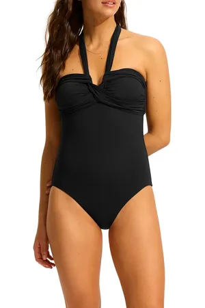 Seafolly Collective Halter One-Piece Swimsuit in at Nordstrom, Size 2 Us