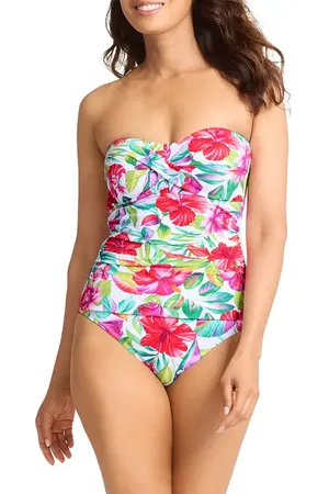 Tommy Bahama Island Cays Fiesta Bandeau One-Piece Swimsuit in at Nordstrom, Size 4