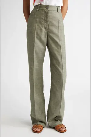 Salvatore Ferragamo Straight Leg Virgin Wool & Silk Blend Pants in at Nordstrom, Size 4 Us
