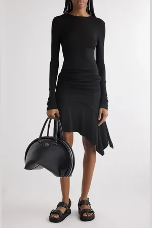 Acne Studios Doila Long Sleeve Crepe Jersey Dress in at Nordstrom, Size 2 Us