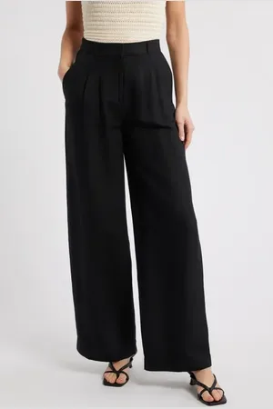 French Connection Birdie Wide Leg Linen Blend Pants in at Nordstrom, Size 0