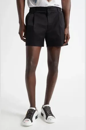 Dolce & Gabbana Pleated Stretch Cotton Bermuda Shorts in at Nordstrom, Size 32 Us