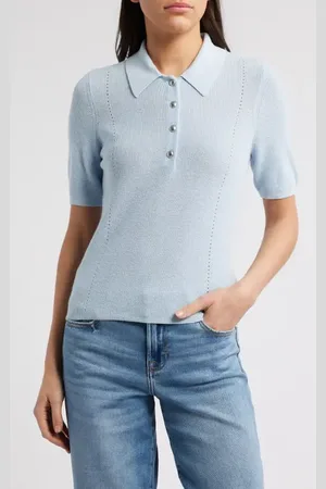RAG&BONE Darcey Cotton & Cashmere Polo Sweater in at Nordstrom, Size Xx-Small