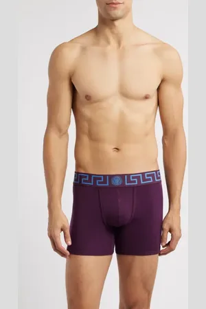 VERSACE Greek Key Jersey Boxer Briefs in at Nordstrom, Size 4
