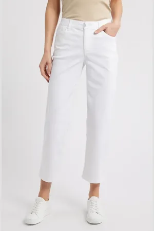 Wit & Wisdom High Waist Straight Leg Stretch Twill Pants in at Nordstrom, Size 6